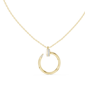 Diamond Open Circle Pendant Necklace