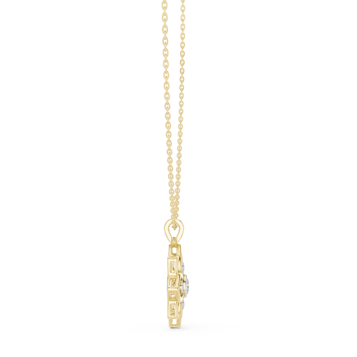 Diamond Flower Pendant Necklace – Floral Diamond Necklace for Women