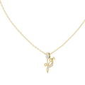 Tulip Diamond Accent Flower Pendant Necklace
