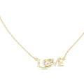 LOVE Crystal Pendant Necklace – Minimalist Romantic Jewelry