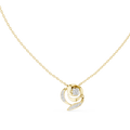 Rose Diamond Flower Pendant Necklace