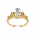 Regal Pear Diamond Tiara Ring