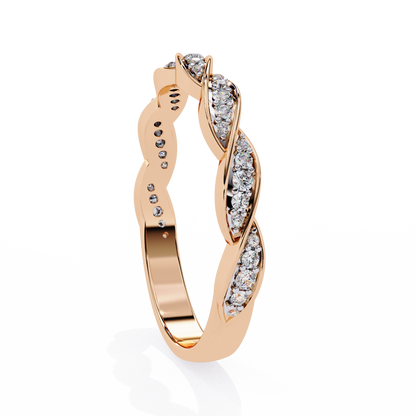 Twist of Elegance Ring Rose Gold