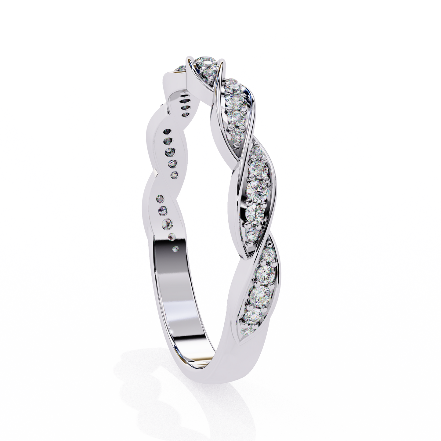Twist of Elegance Ring White Gold