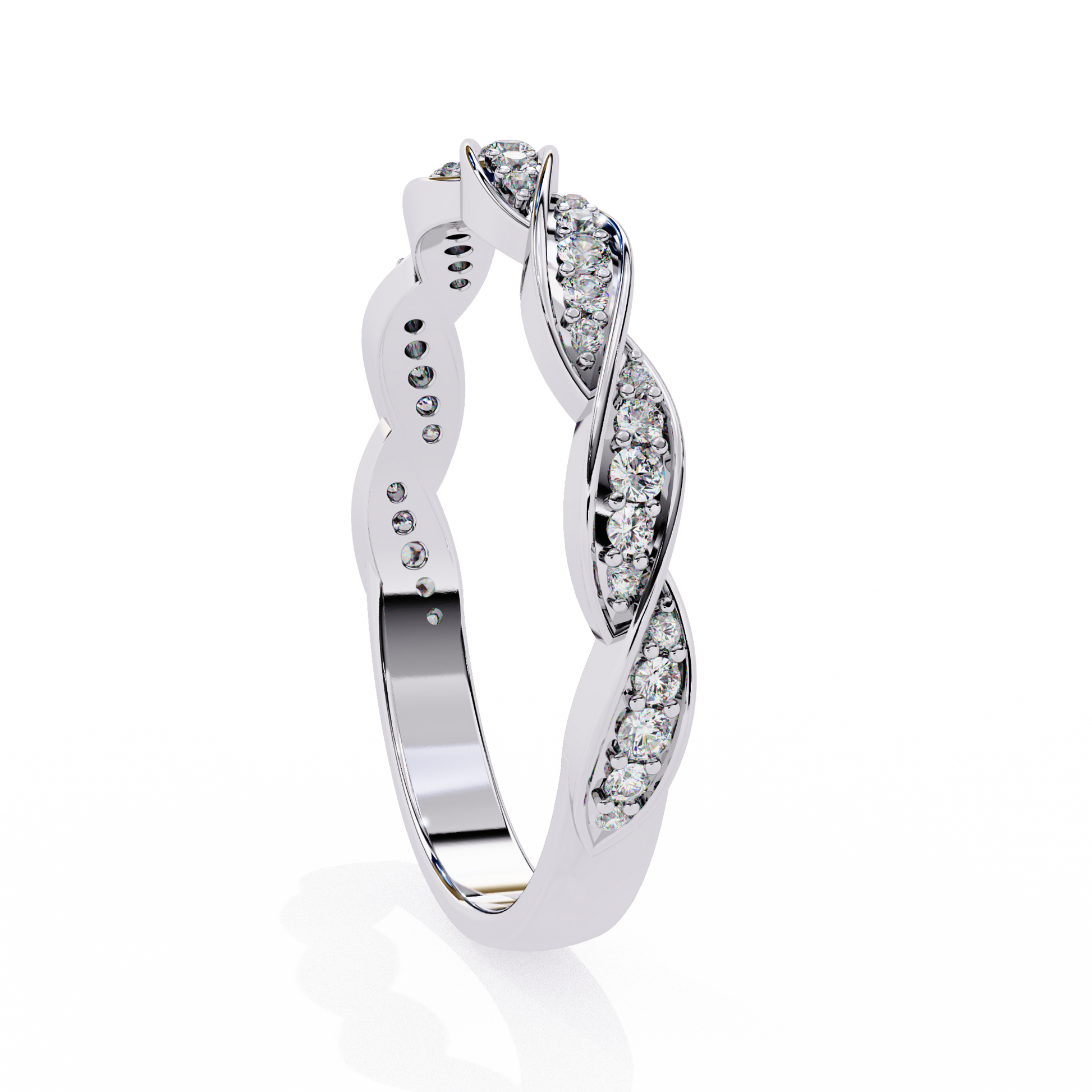 Twist of Elegance Ring White Gold