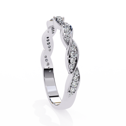 Twist of Elegance Ring White Gold