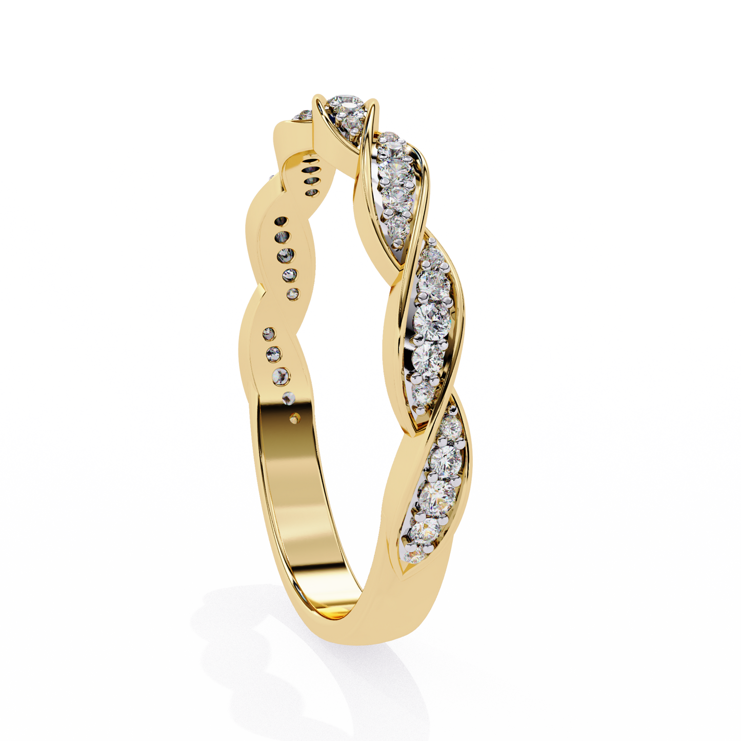 Twist of Elegance Ring Yellow Gold