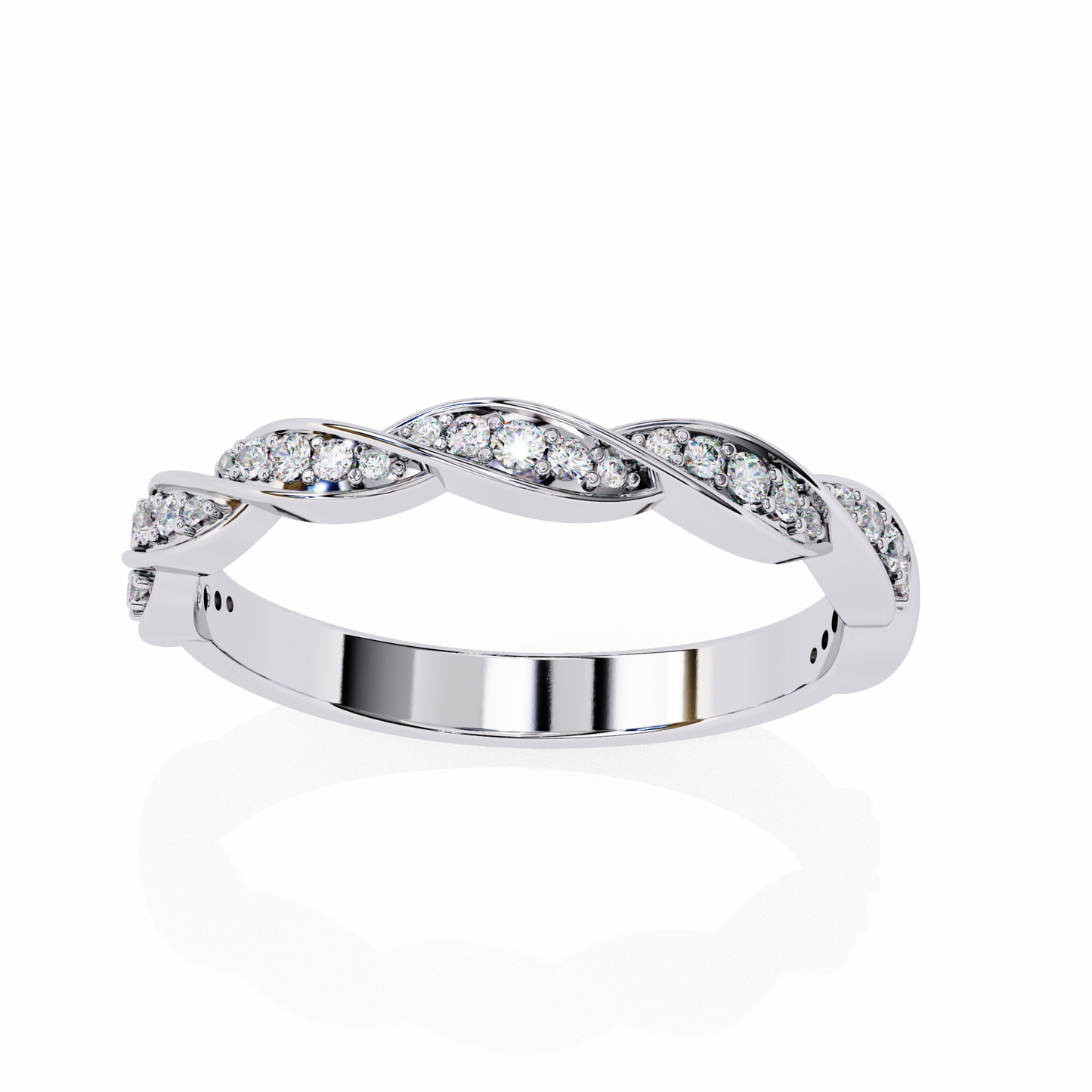 Twist of Elegance Ring White Gold