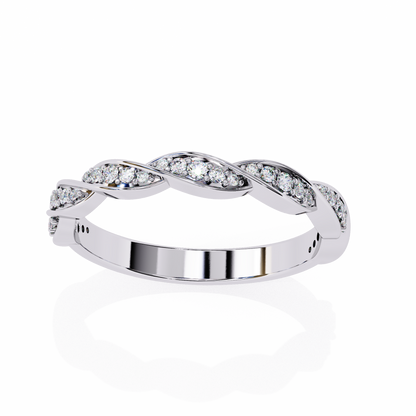 Twist of Elegance Ring White Gold