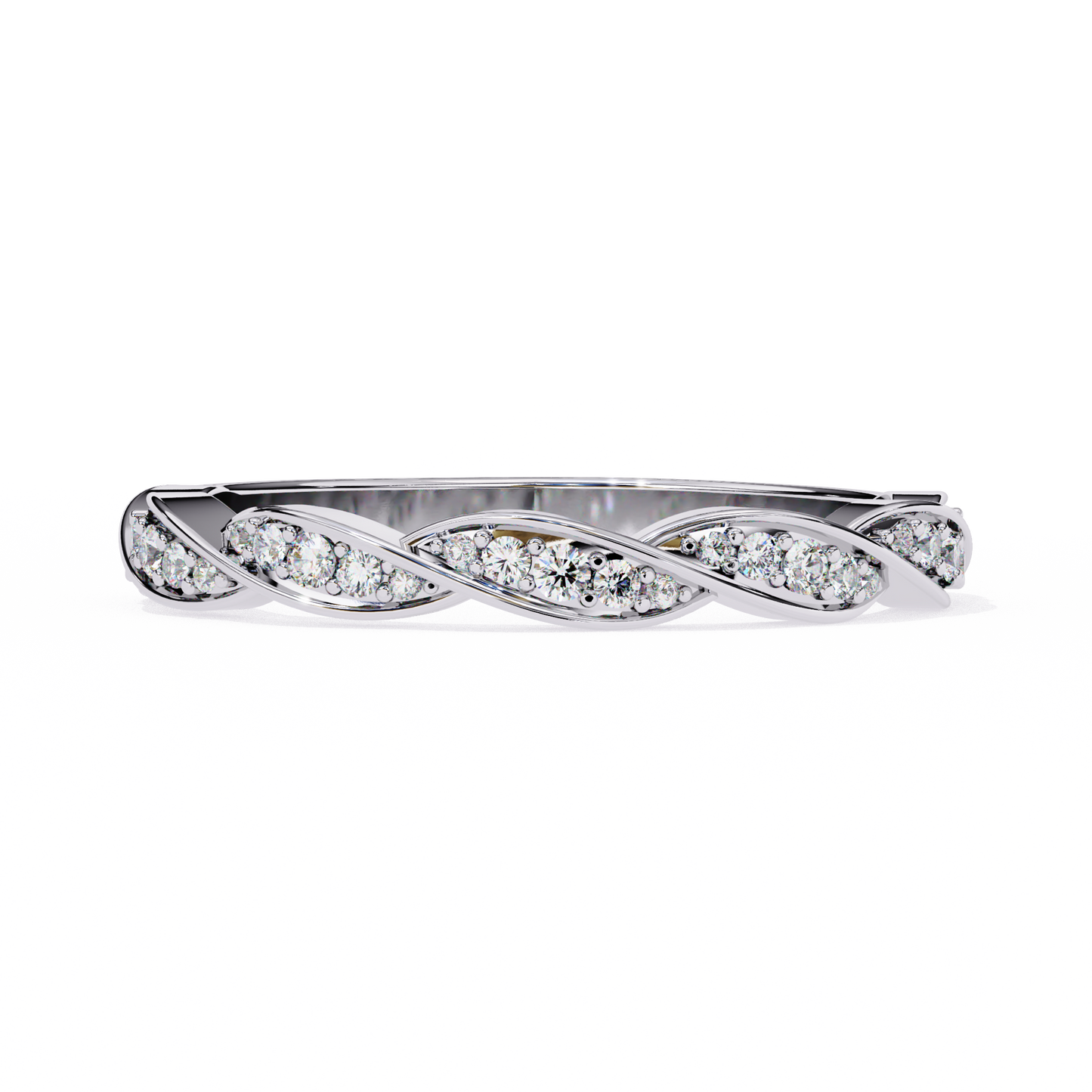 Twist of Elegance Ring White Gold