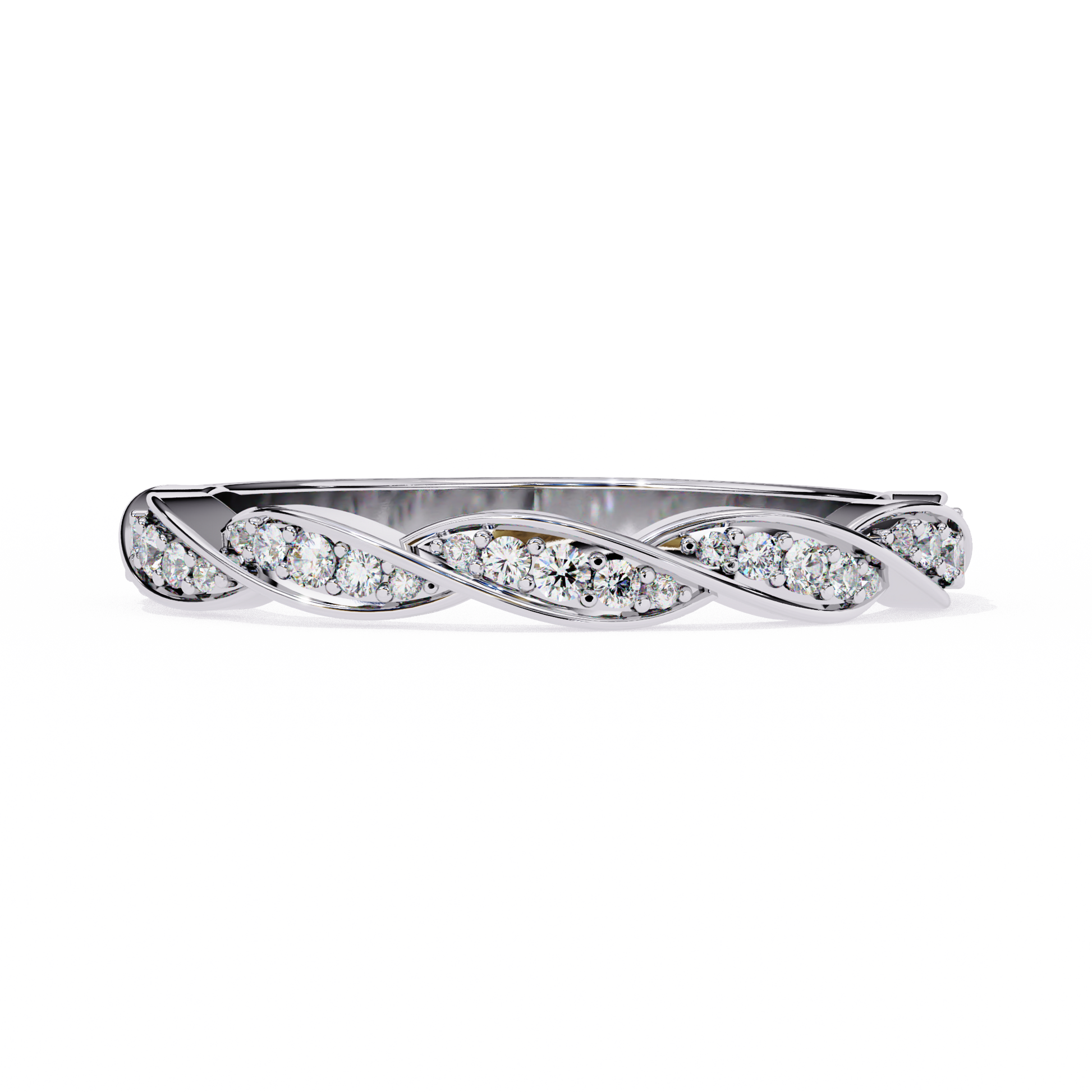 Twist of Elegance Ring White Gold