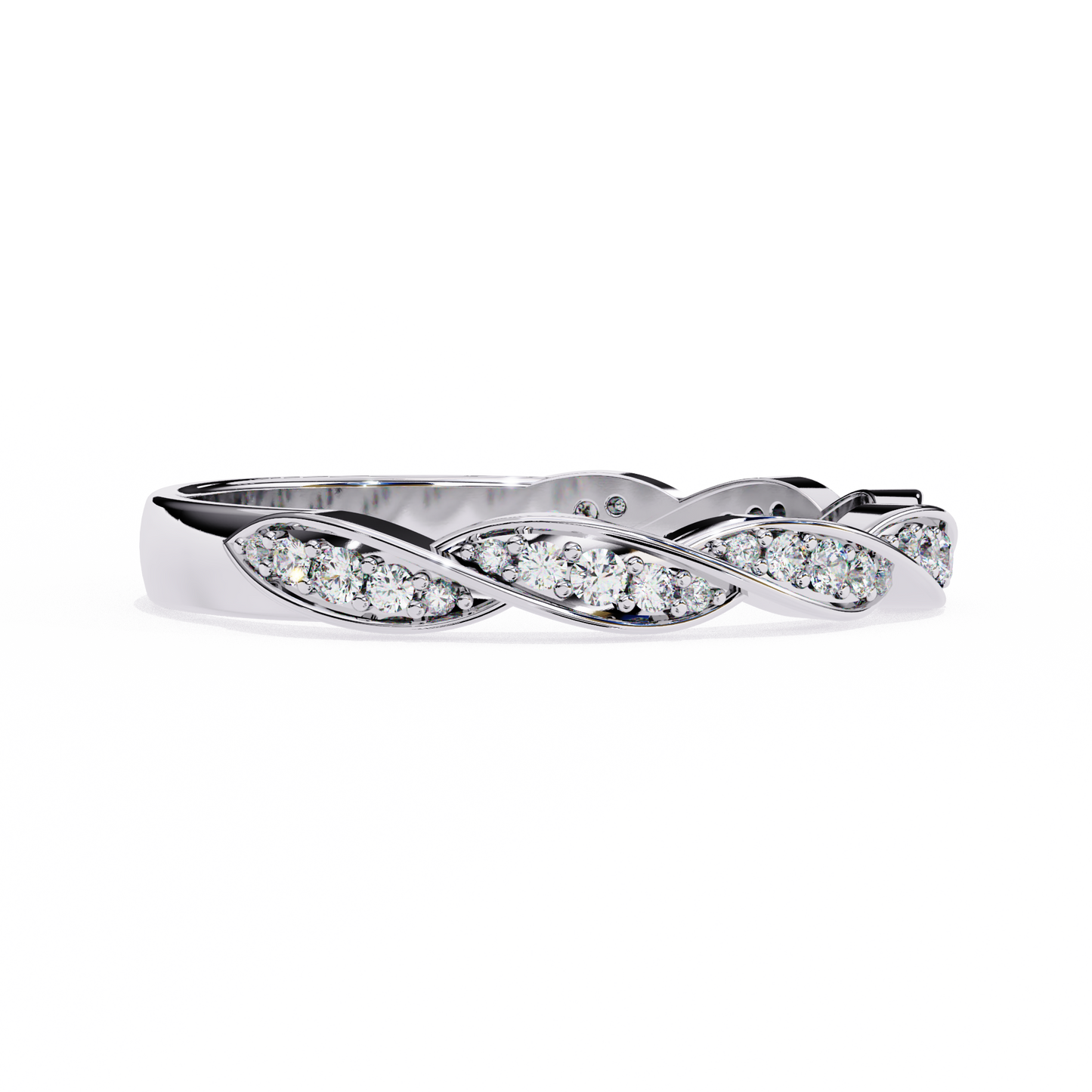 Twist of Elegance Ring White Gold