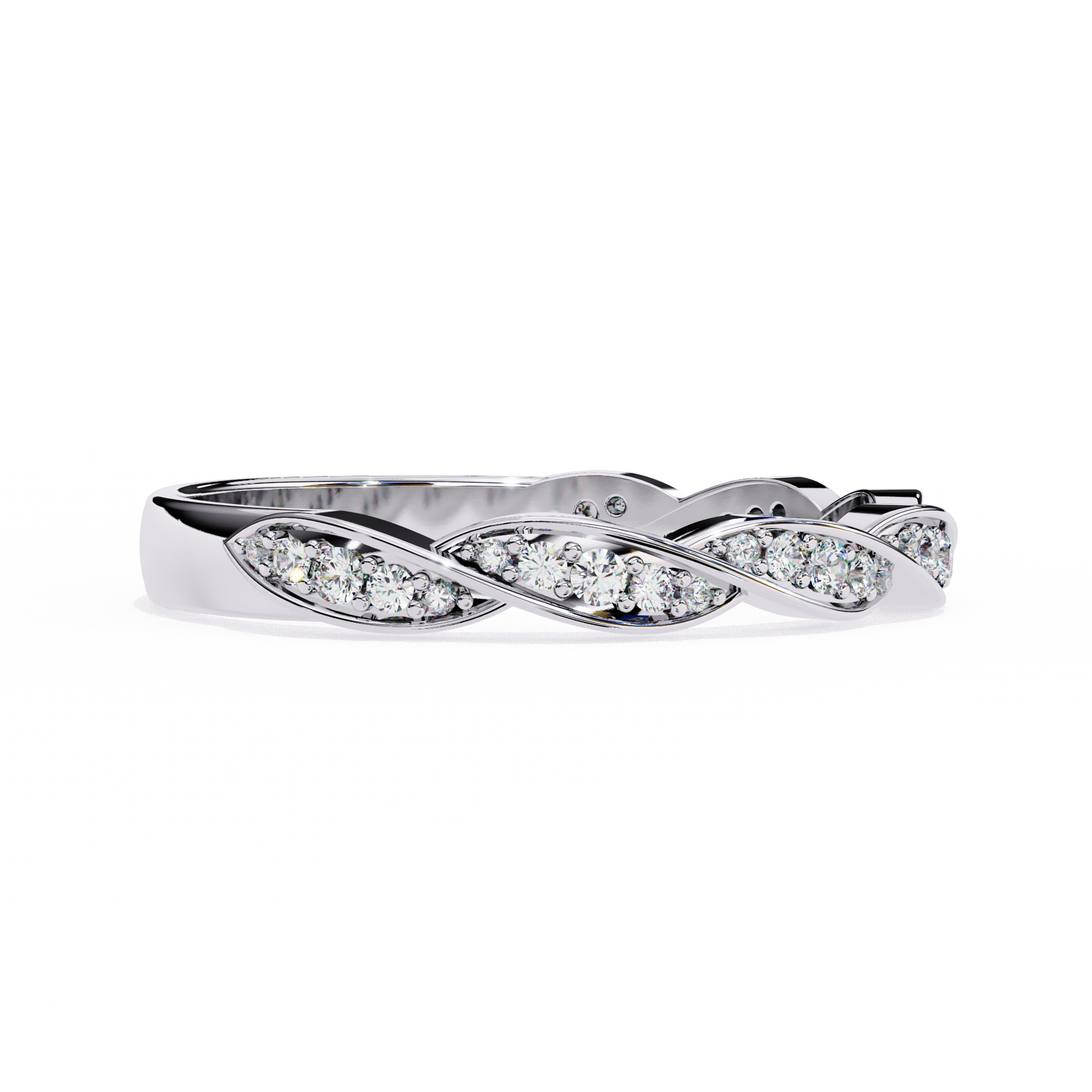 Twist of Elegance Ring White Gold