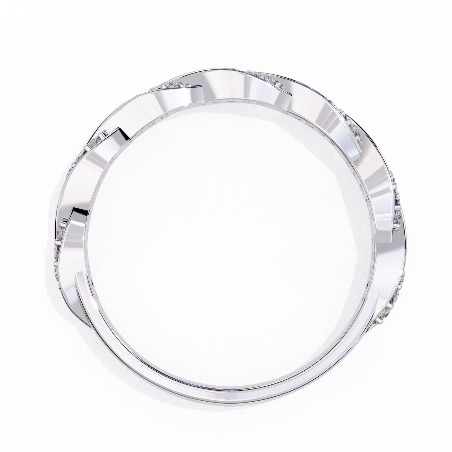 Twist of Elegance Ring White Gold