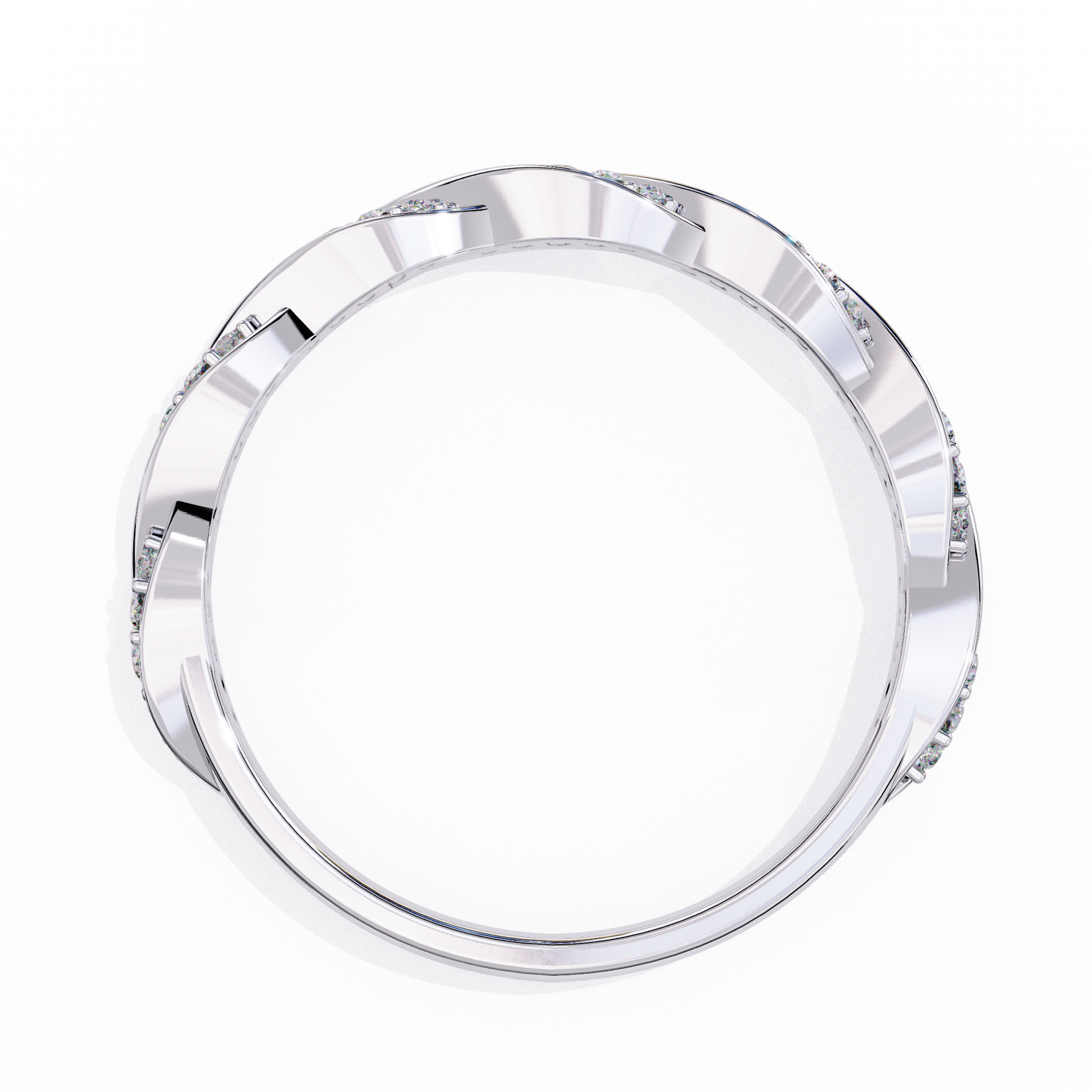 Twist of Elegance Ring White Gold