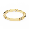 Geometric Diamond Band Ring