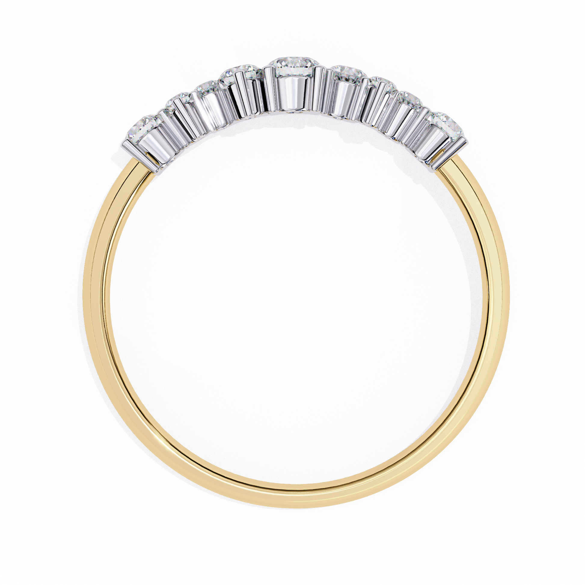 Cluster Diamond Ring Yellow Gold