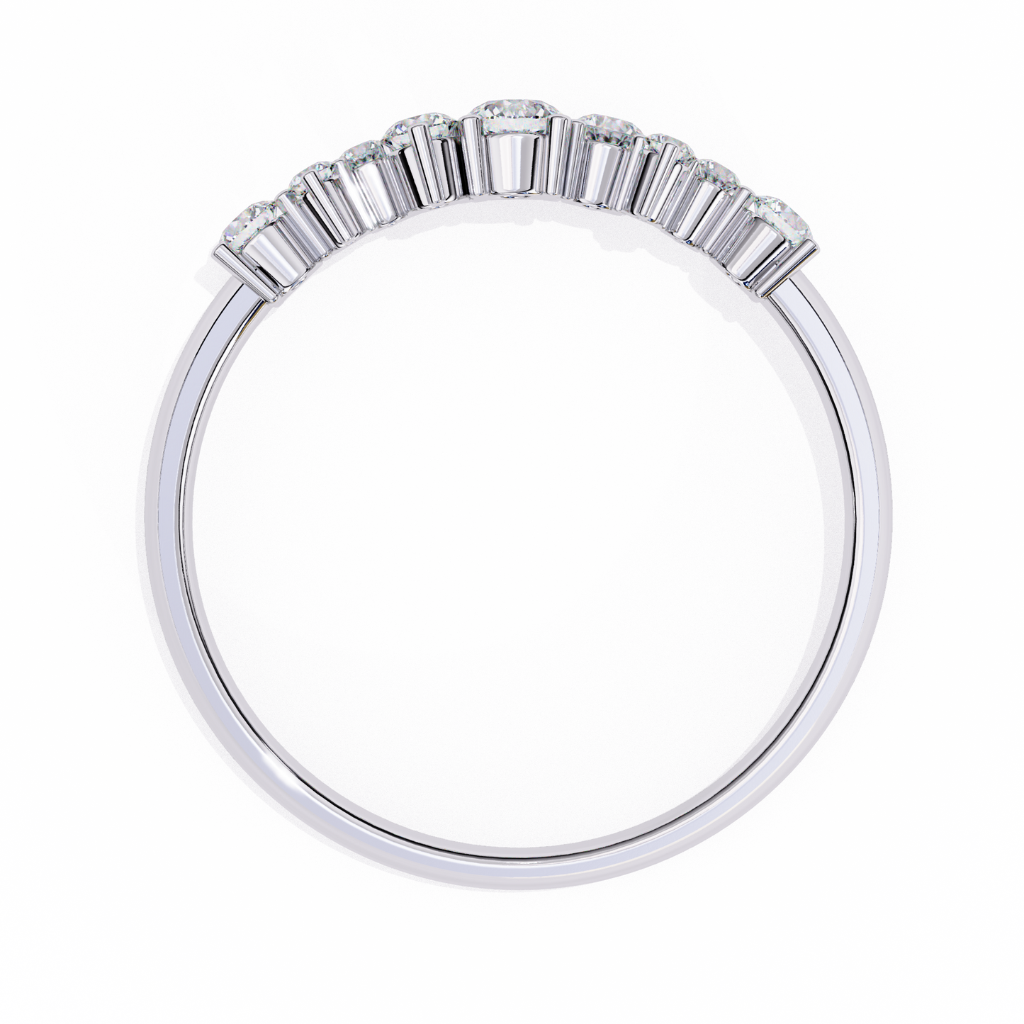 Cluster Diamond Ring White Gold