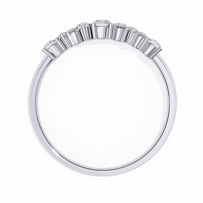 Cluster Diamond Ring White Gold