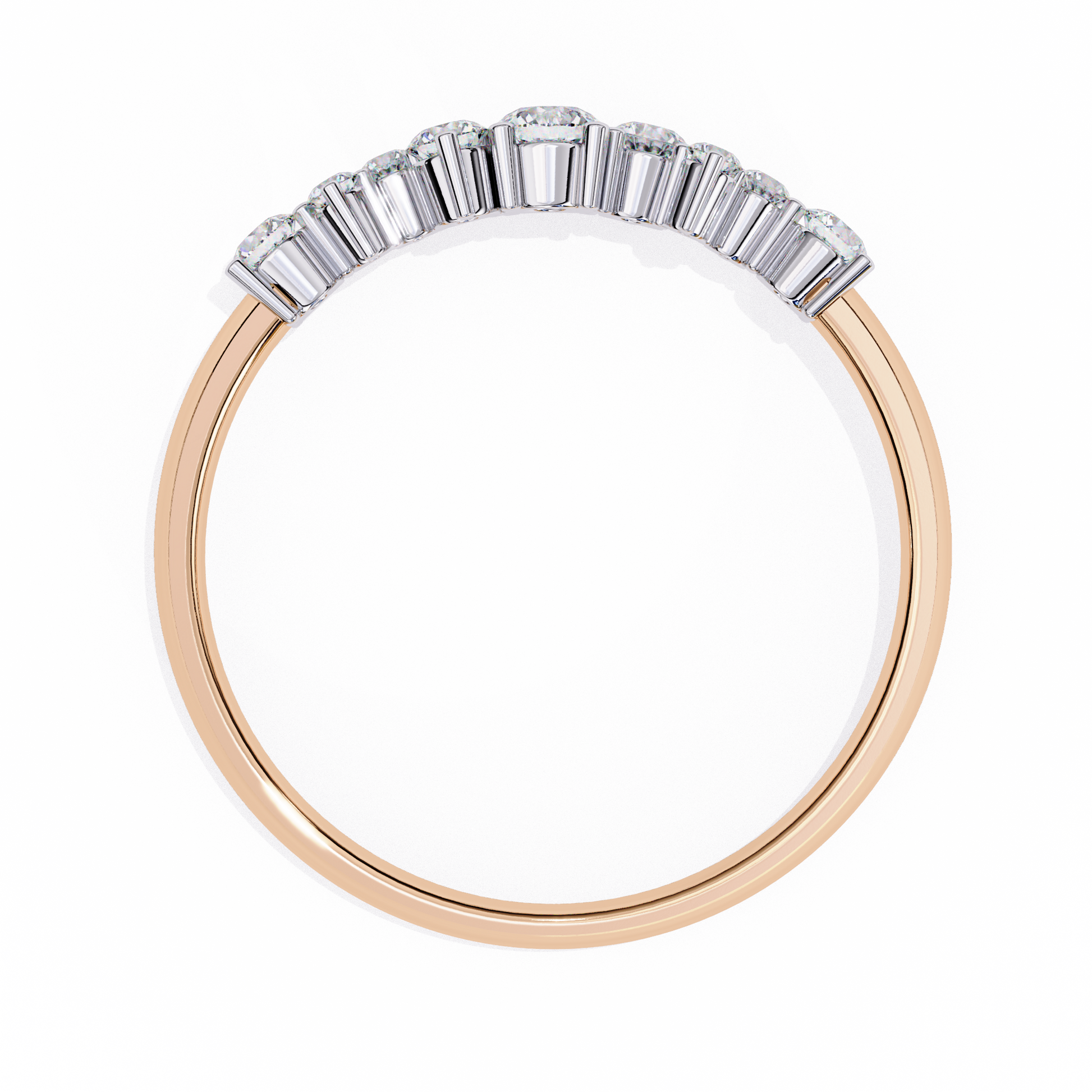 Cluster Diamond Ring Rose Gold