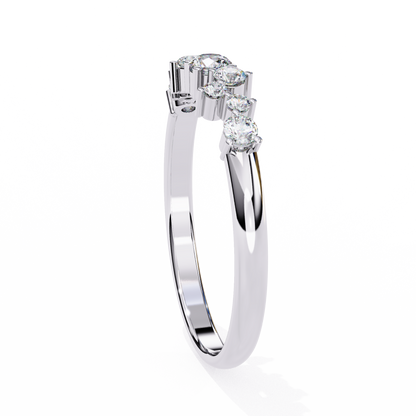 Cluster Diamond Ring White Gold