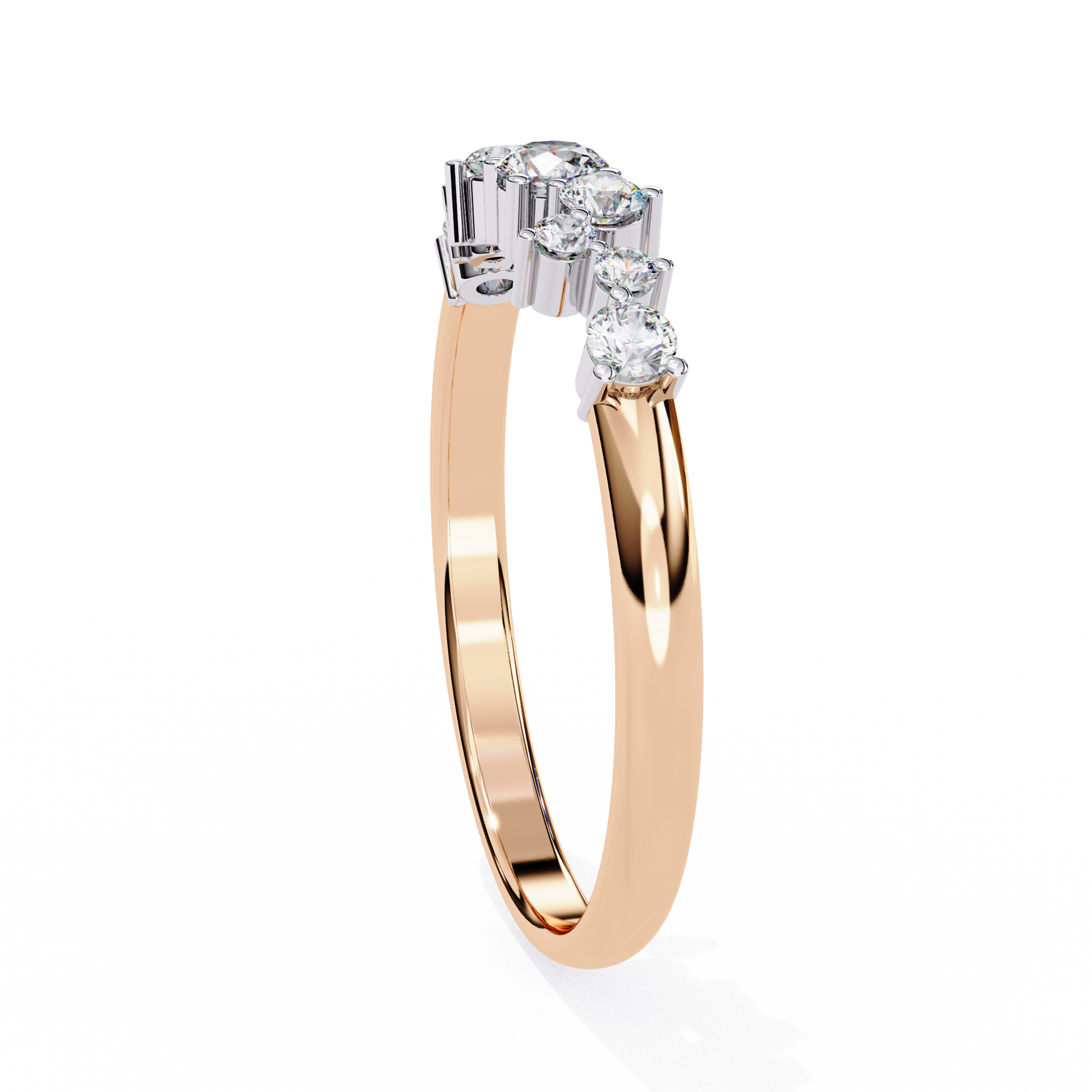 Cluster Diamond Ring Rose Gold