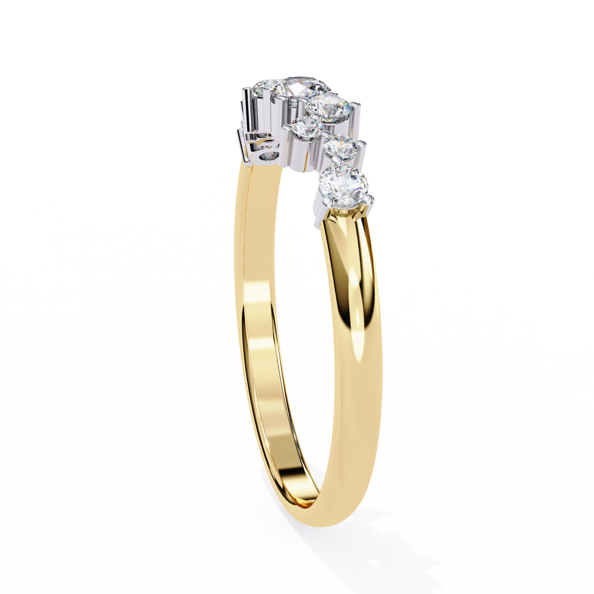 Cluster Diamond Ring Yellow Gold