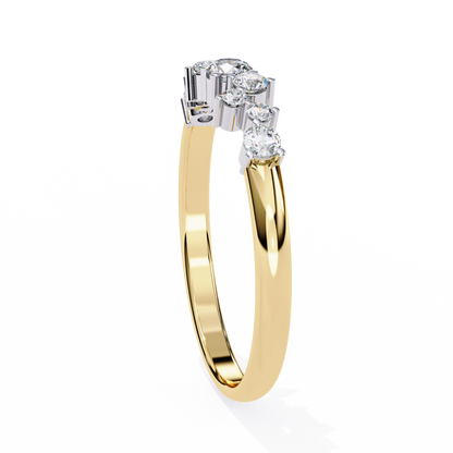 Cluster Diamond Ring Yellow Gold