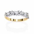 Pear and Round Diamond Band