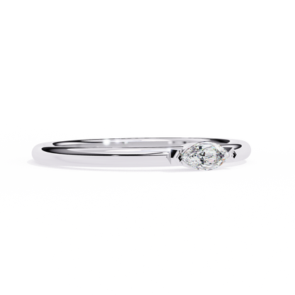 Marquise Solitaire Diamond Ring White Gold 