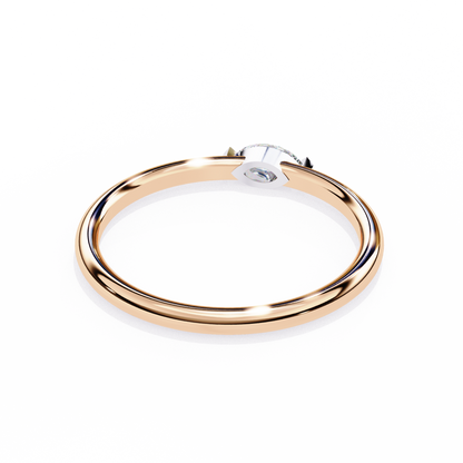 Marquise Solitaire Diamond Ring Rose Gold 