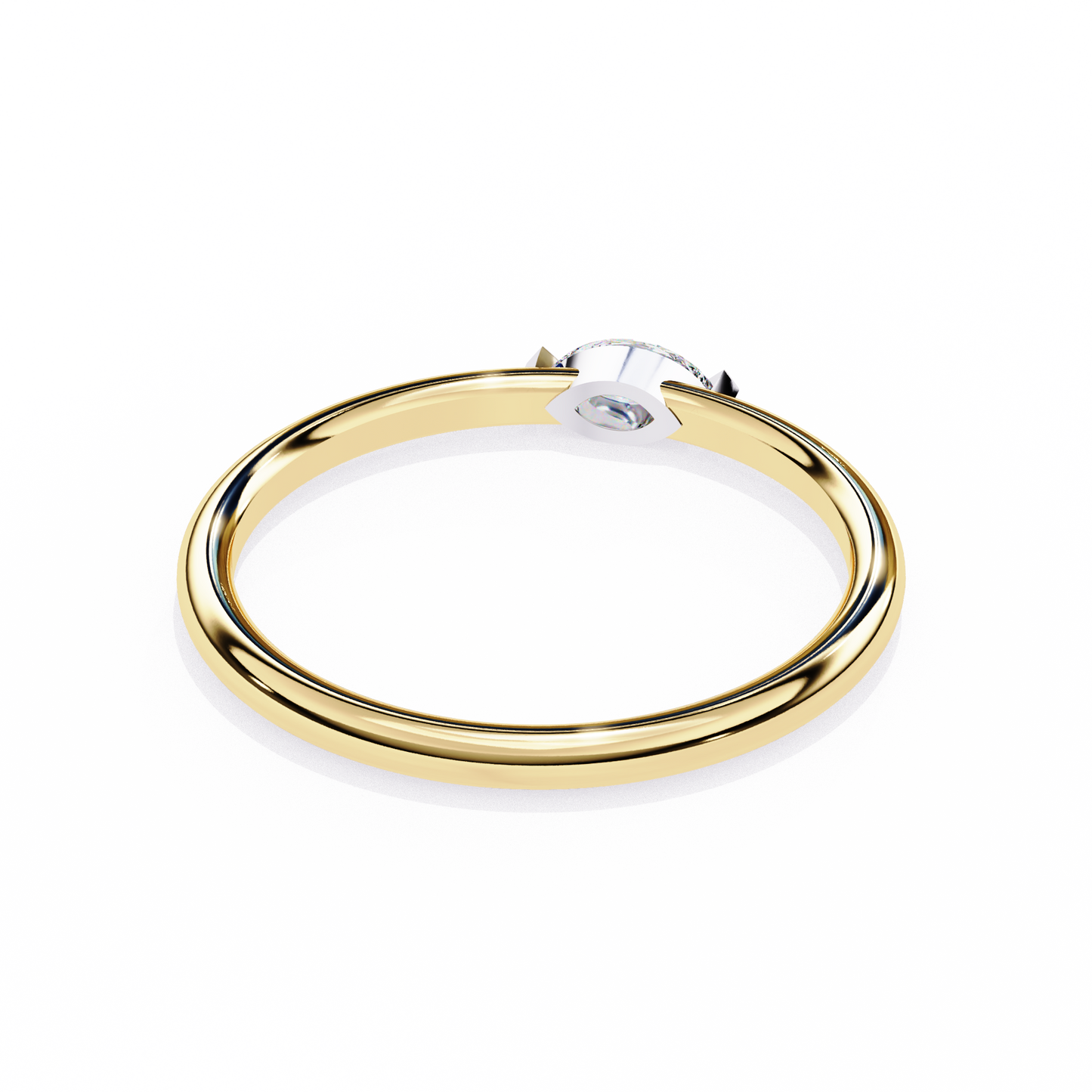 Marquise Solitaire Diamond Ring Yellow Gold 