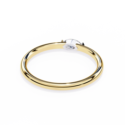 Marquise Solitaire Diamond Ring Yellow Gold 