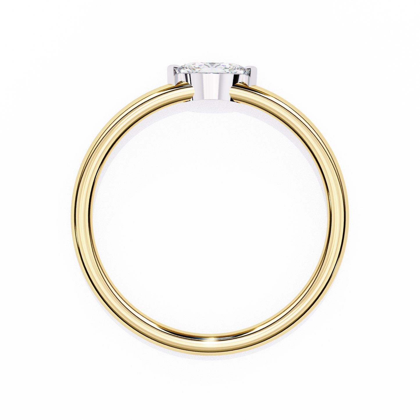 Marquise Solitaire Diamond Ring Yellow Gold 