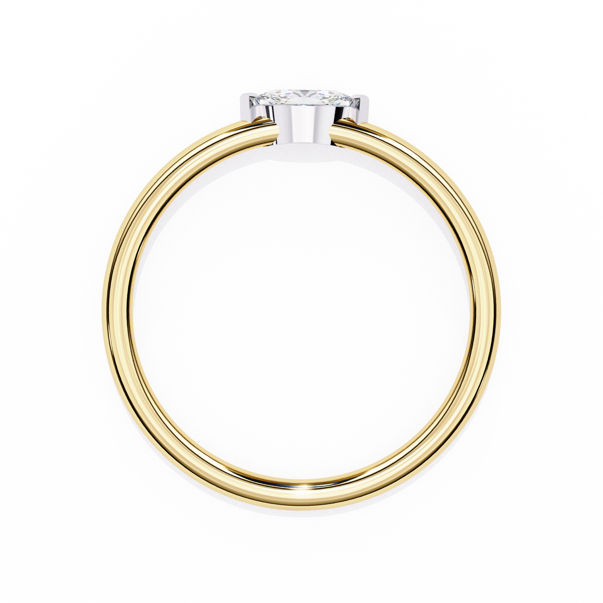 Marquise Solitaire Diamond Ring Yellow Gold 