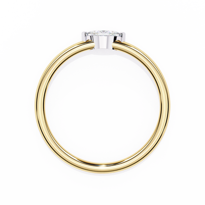 Marquise Solitaire Diamond Ring Yellow Gold 