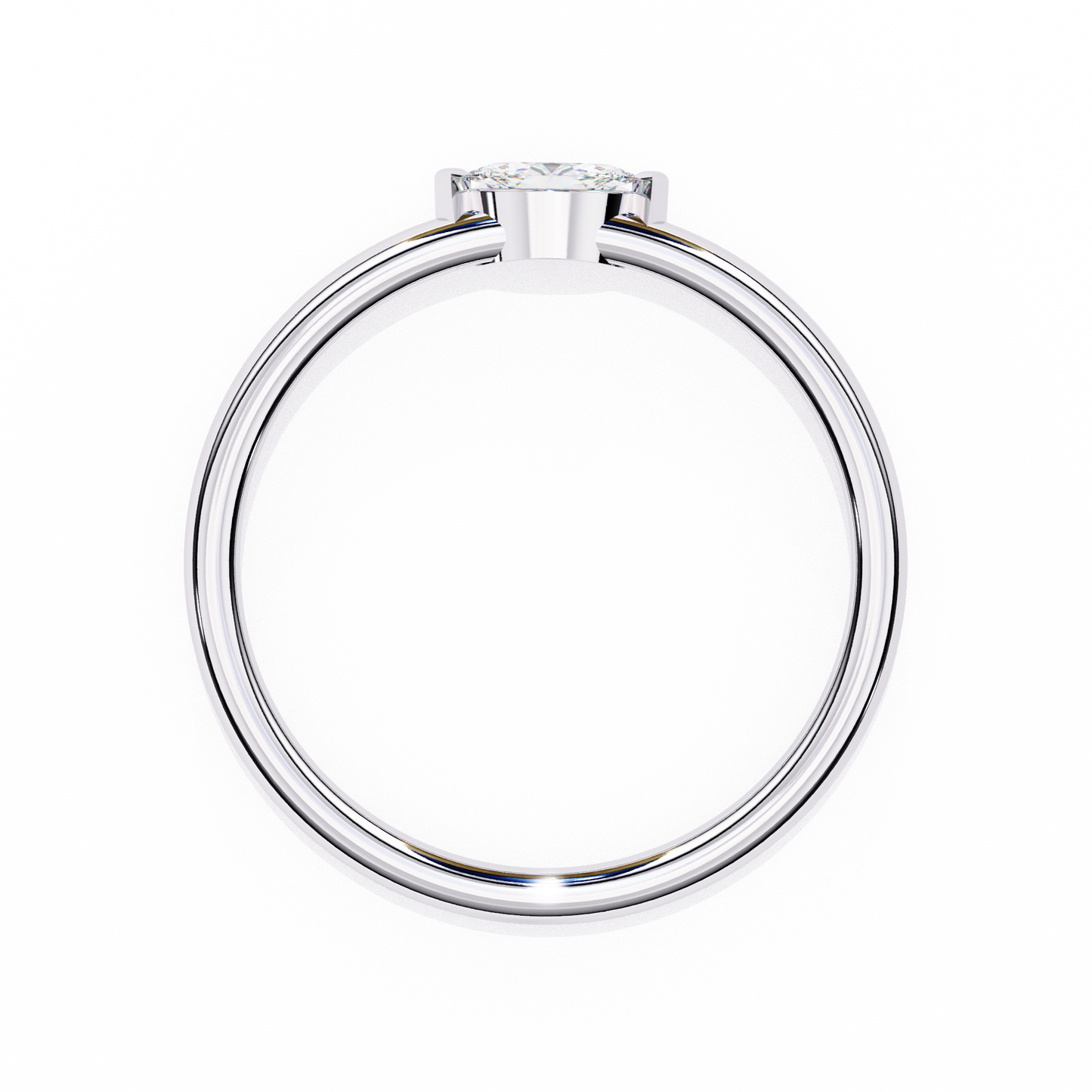 Marquise Solitaire Diamond Ring White Gold 