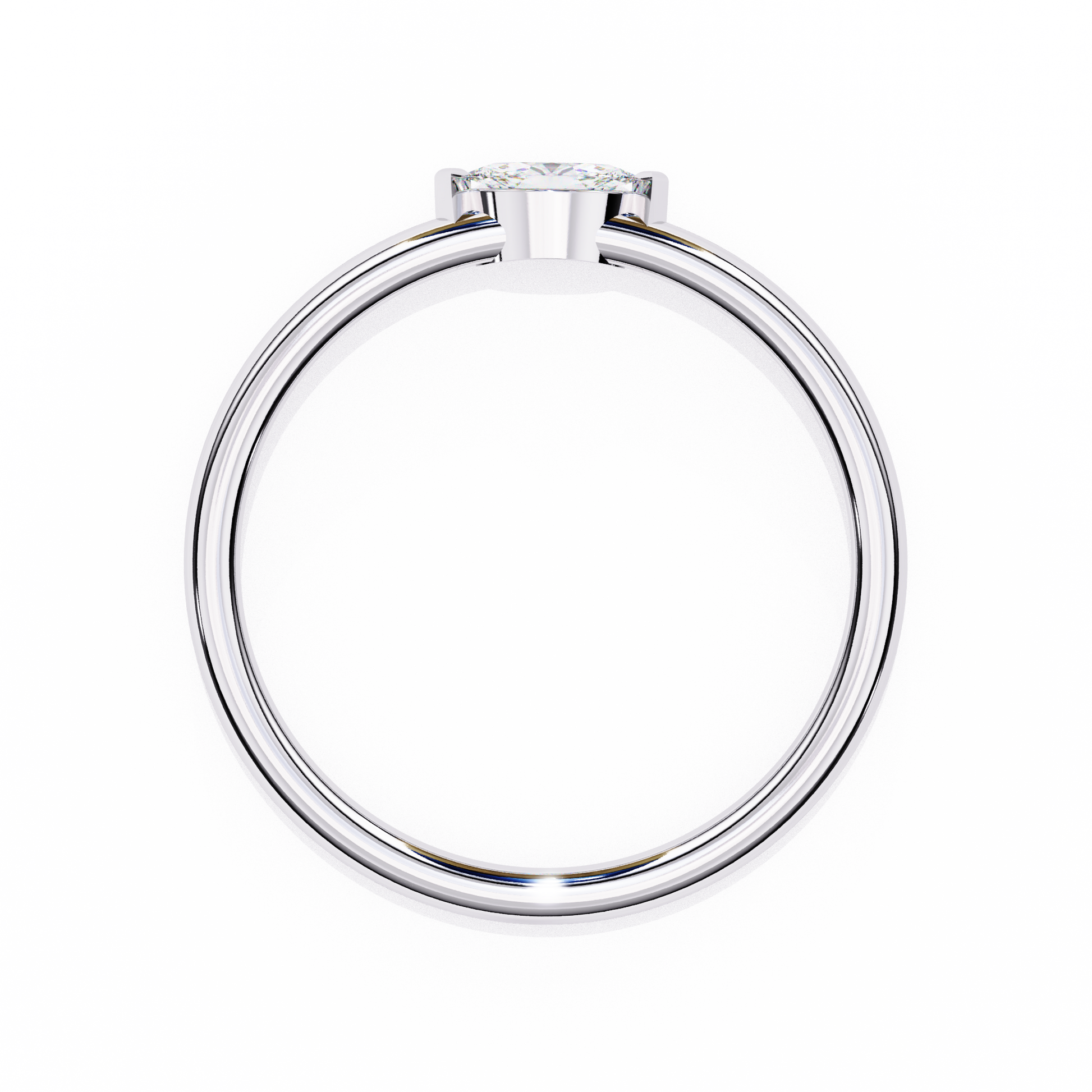 Marquise Solitaire Diamond Ring White Gold 