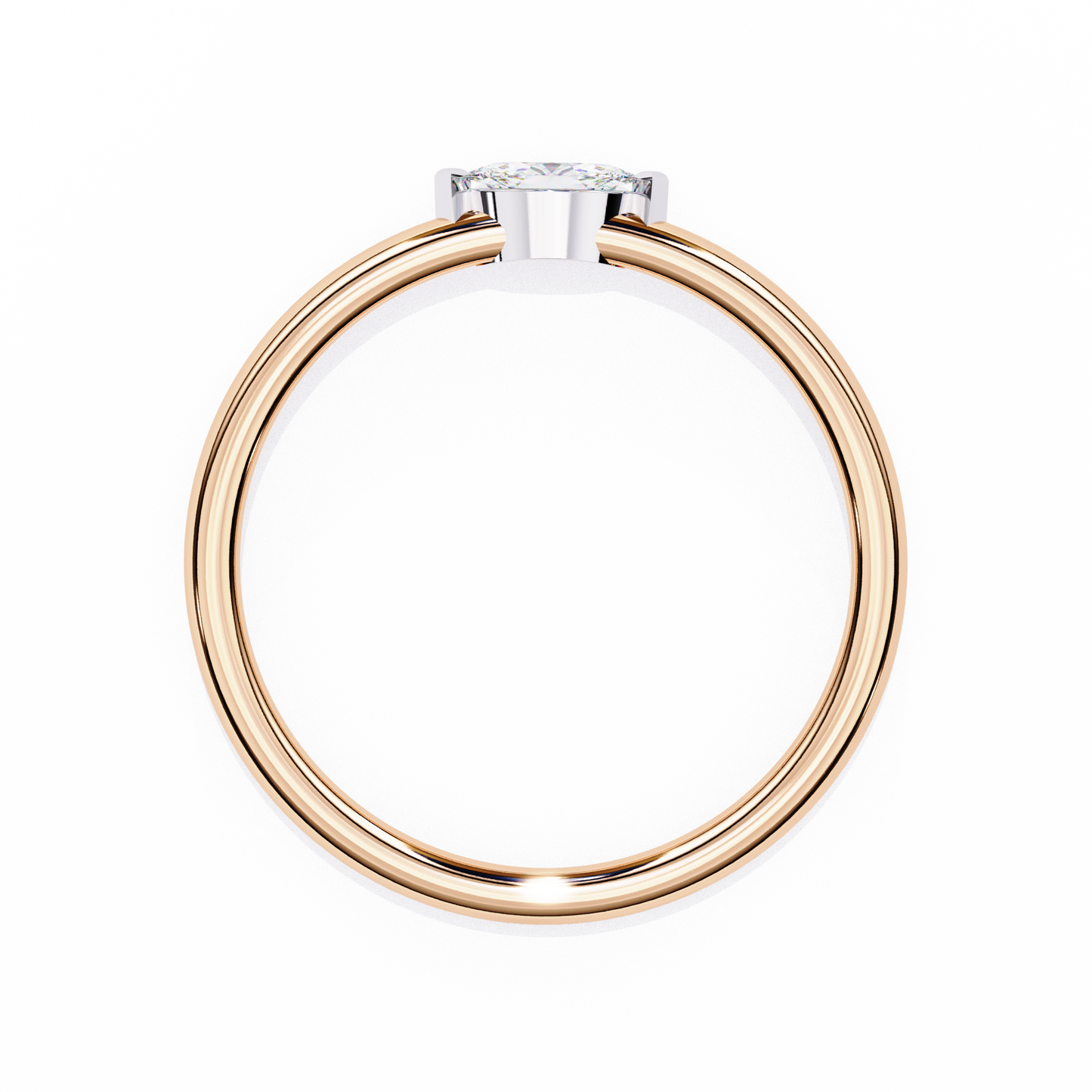 Marquise Solitaire Diamond Ring Rose Gold 