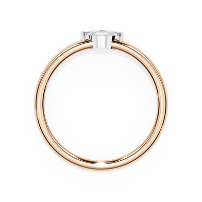 Marquise Solitaire Diamond Ring Rose Gold 