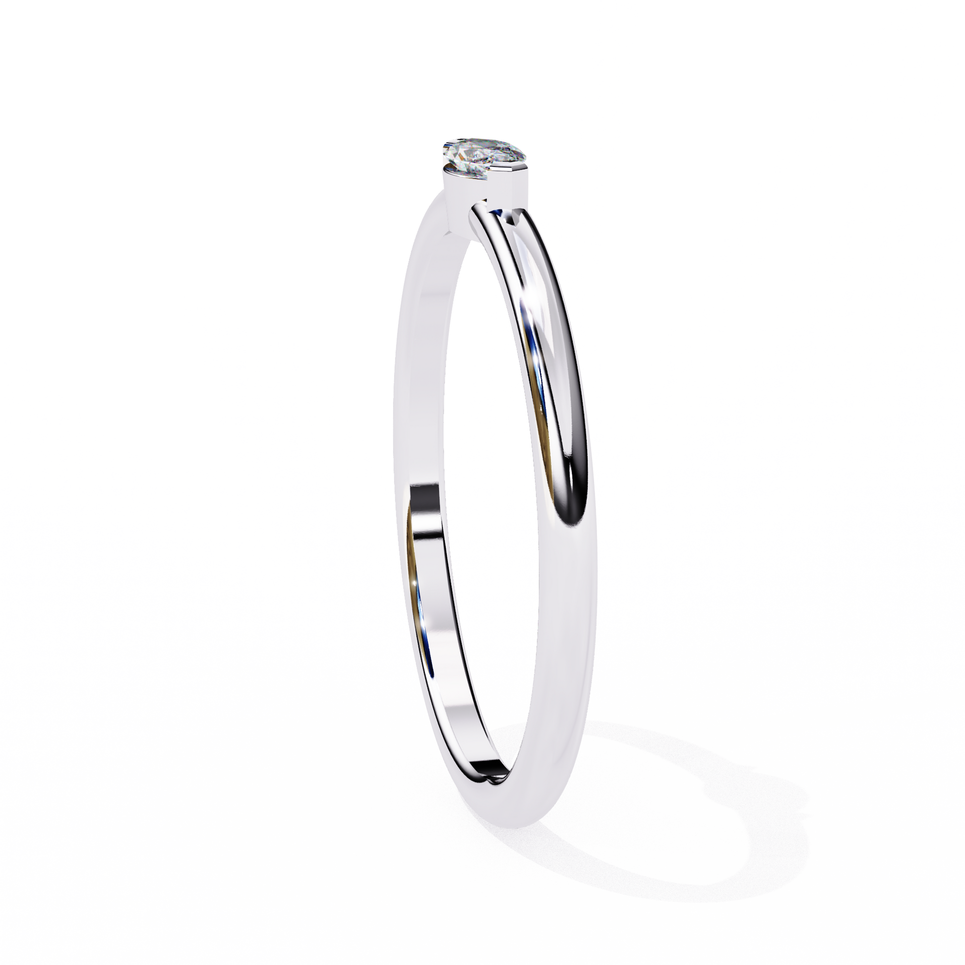 Marquise Solitaire Diamond Ring White Gold 