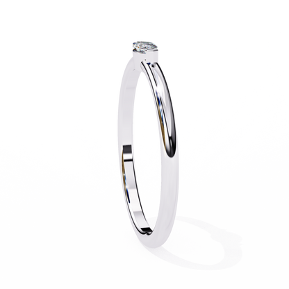 Marquise Solitaire Diamond Ring White Gold 
