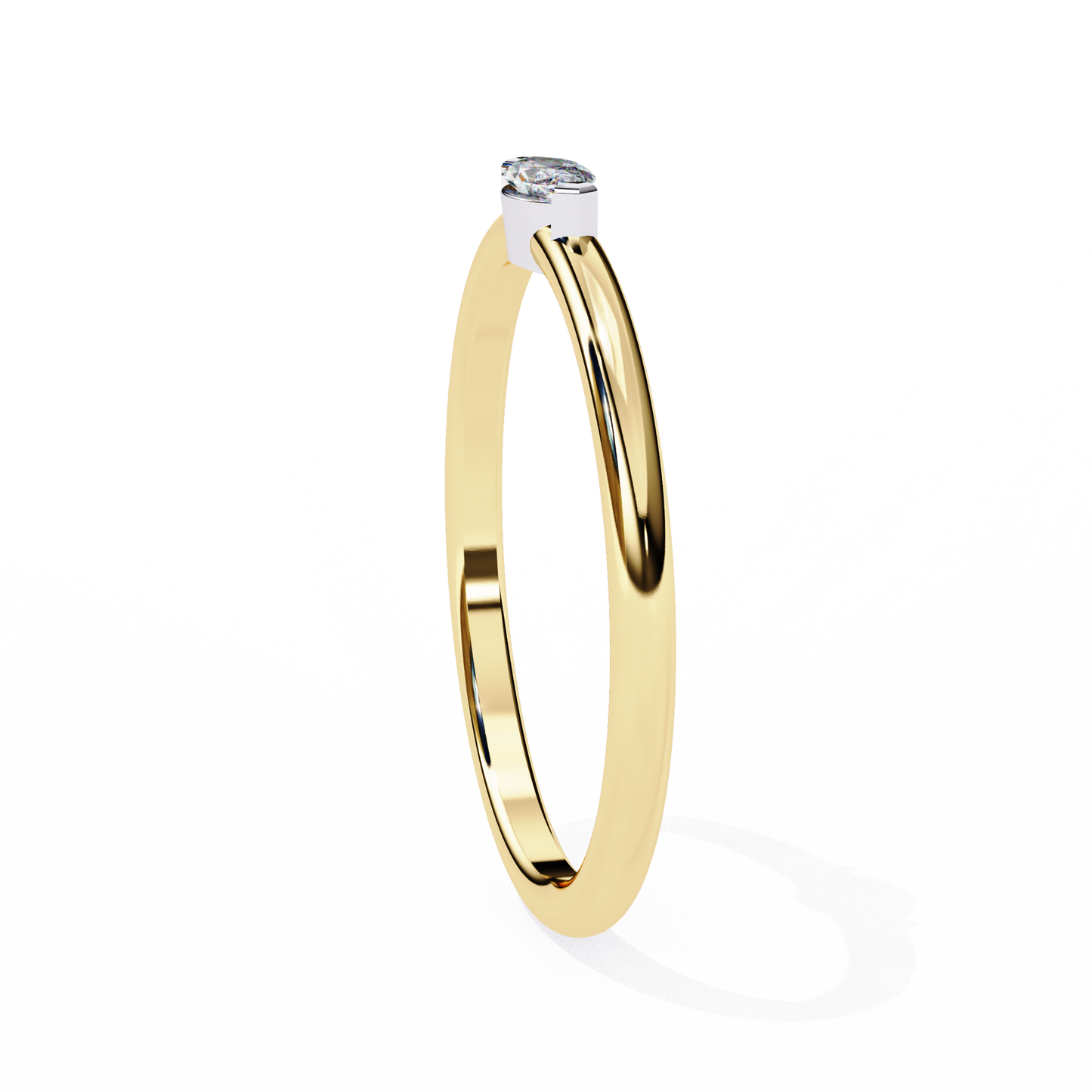 Marquise Solitaire Diamond Ring Yellow Gold 