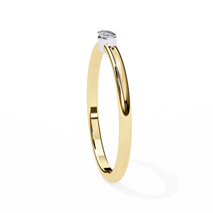 Marquise Solitaire Diamond Ring Yellow Gold 