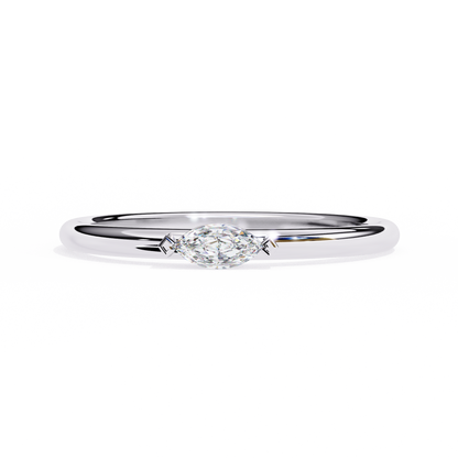 Marquise Solitaire Diamond Ring White Gold 