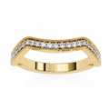 Curved Diamond Wedding Band