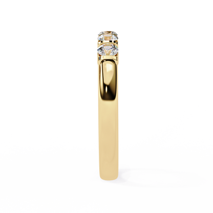 Five Stone Diamond Band Yellow Gold