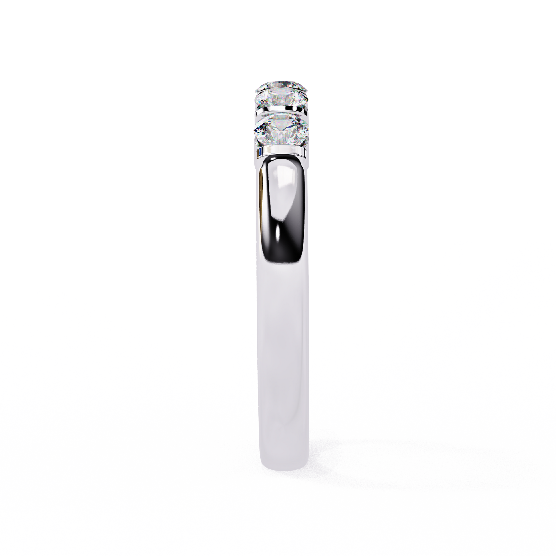 Five Stone Diamond Band White Gold