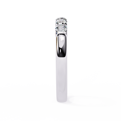 Five Stone Diamond Band White Gold