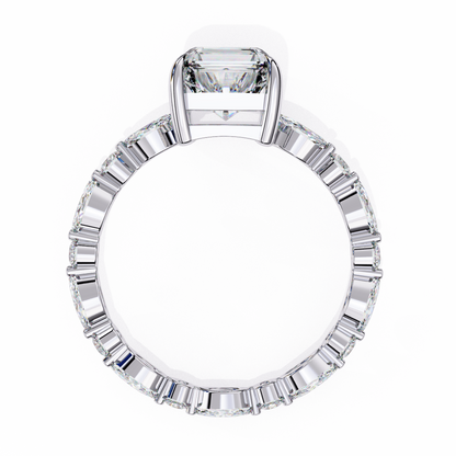 Emerald Cut Diamond Engagement Ring White Gold